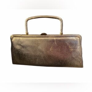 Vintage Bobby Jerome gold clutch bag